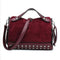 rivet matte tote handbag